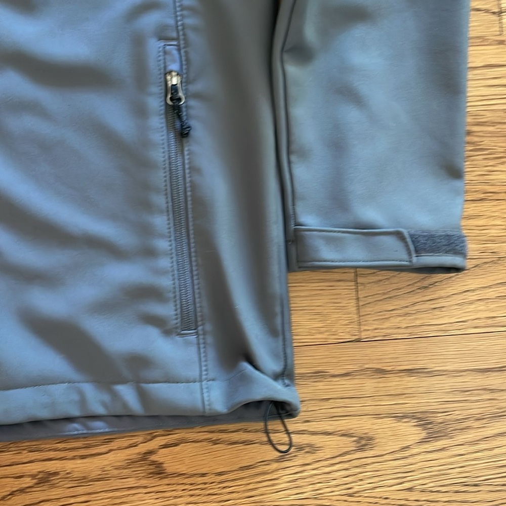 Columbia Jacket Mens Large Gray Ascender Soft Shell Full Zip Up Fleece Lined - Picture 6 of 7